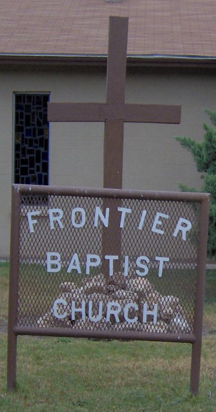 Frontier Baptist Yard sign